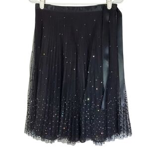 7065 * Express Sequin Midi Skirt Black Size 5/6
